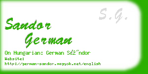 sandor german business card